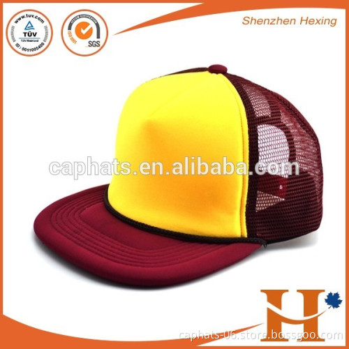Bulk Sale Custom Blank Mesh Snapback Trucker Caps , Mesh 5-Panel Foam And Mesh Trucker Cap , Black White Cap